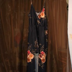 Shorts romper with skirt